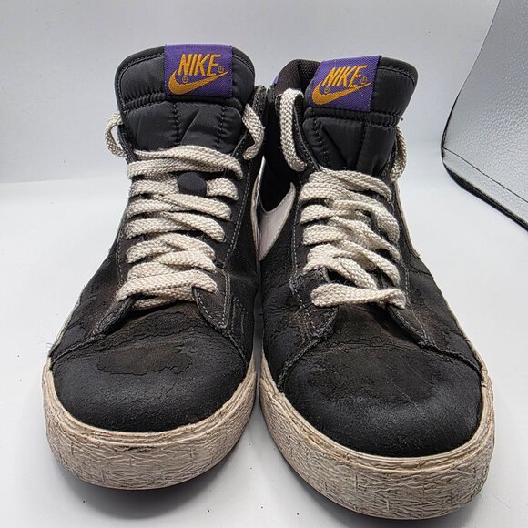 Nike Blazer High Anthracite Mens Size 9.5 Black Varsity Purple Shoes 315877-011 main image 8